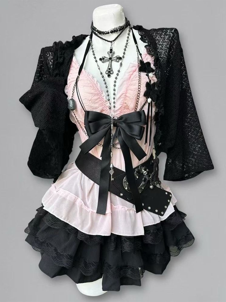 Summer Clothing Set For Girls - Summer Vintage Subculture Design Spicy Girls