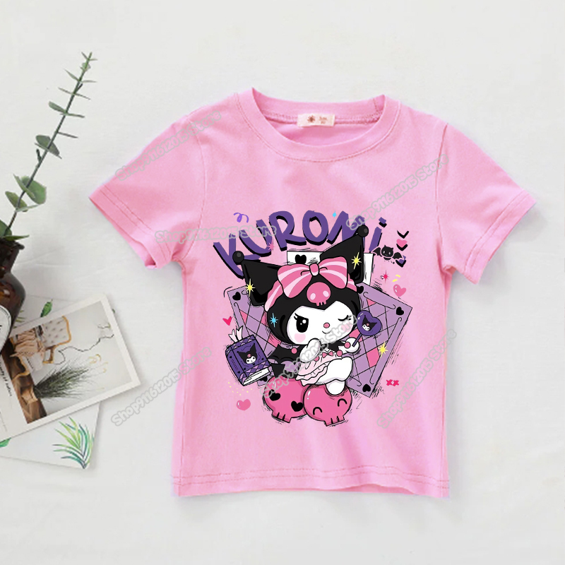 Summer Clothing Newborn - Cartoon Kuromi Melody Girl T-Shirt Kawaii