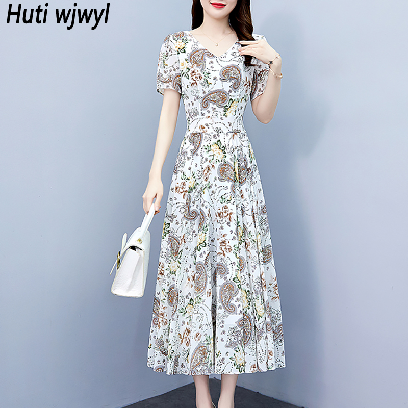 Sundress Midi Floral - 2025 Print Vintage Elagant Bodycon Night