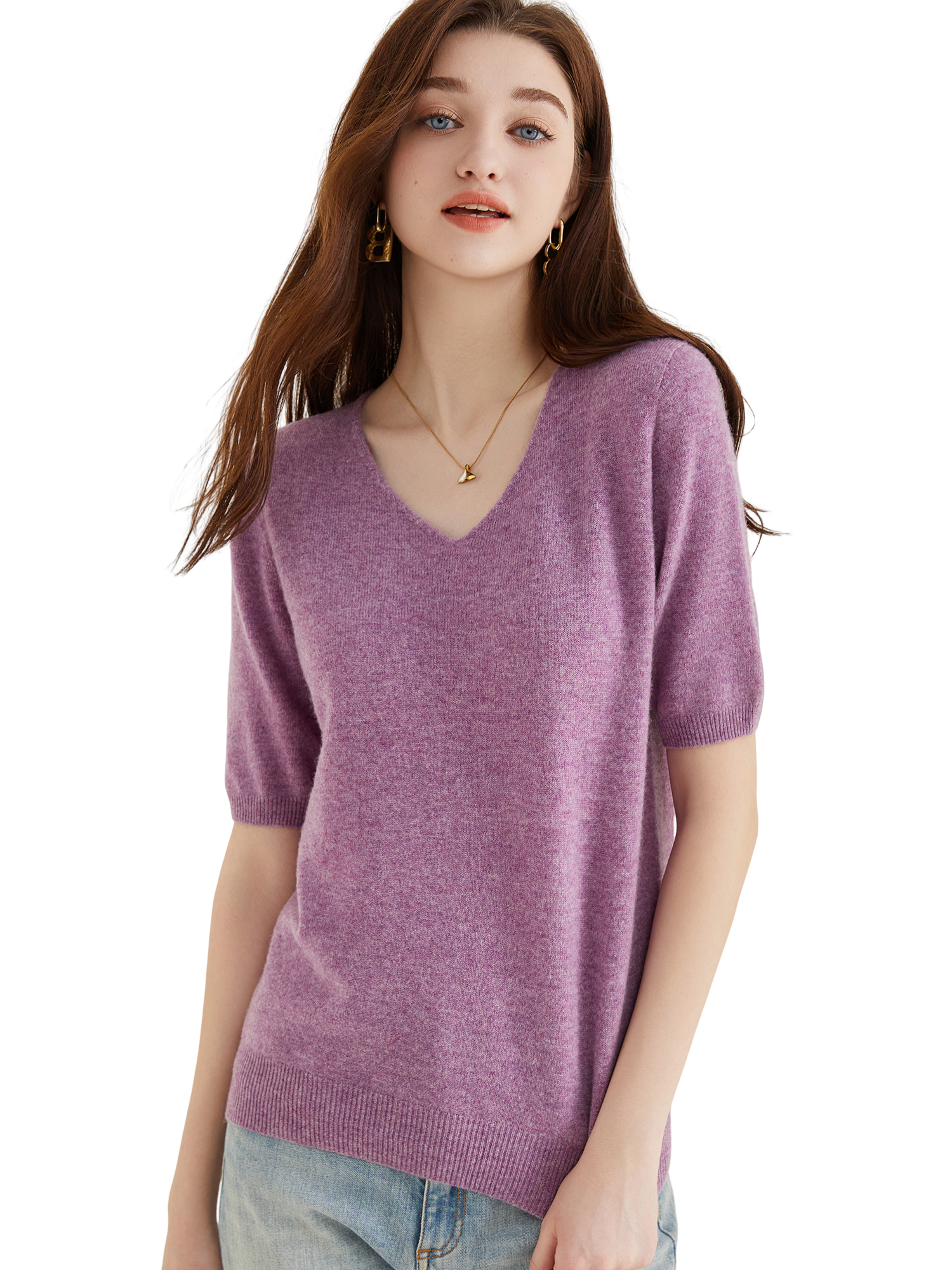 Summer Clothing Yarn - Women's Sweater 100% Merino Wool Sweater