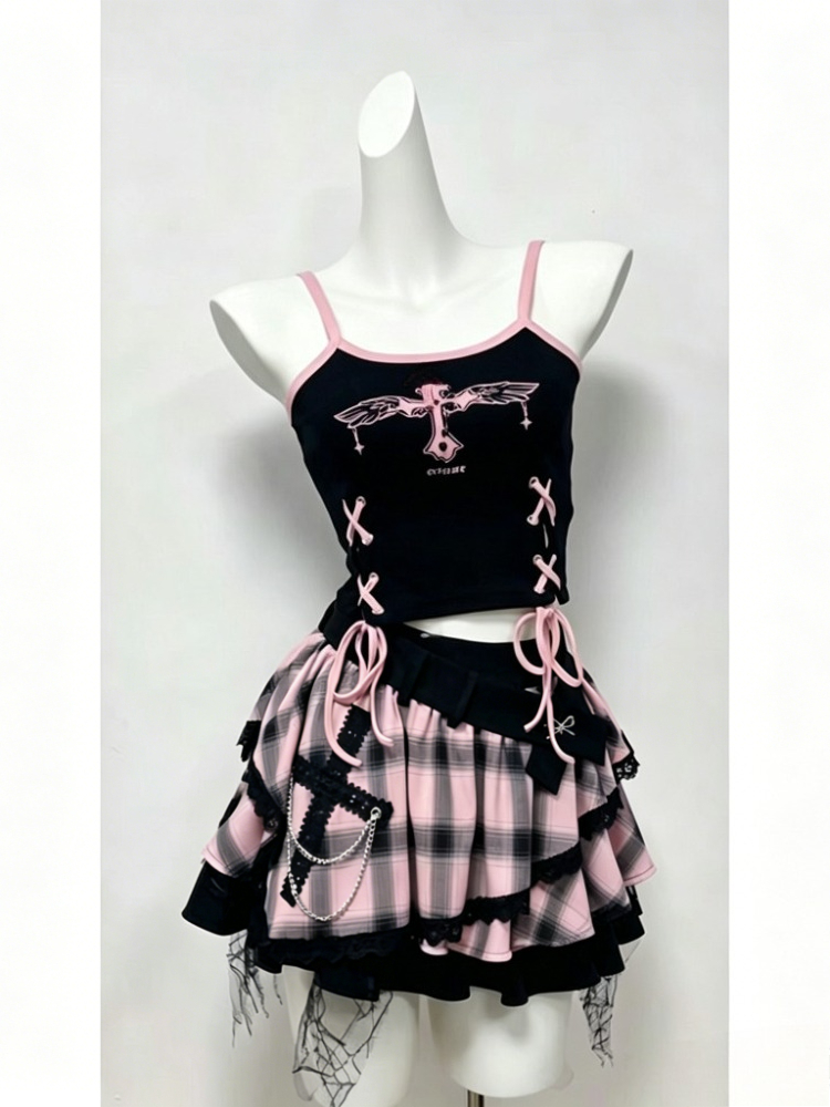 Summer Clothing Set For Girls - Summer Japanese Style 2 Piece Set