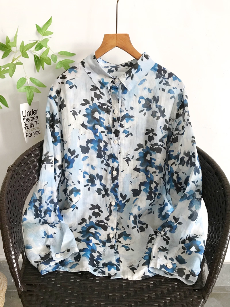 Summer Clothing In Japan - 100% ramie linen shirts long sleeve