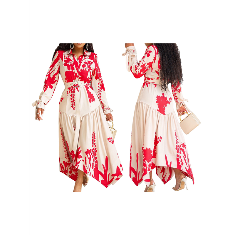 ABRT-Women's Autumn Floral Dre - Sundress Midi Floral avaliação e preço
