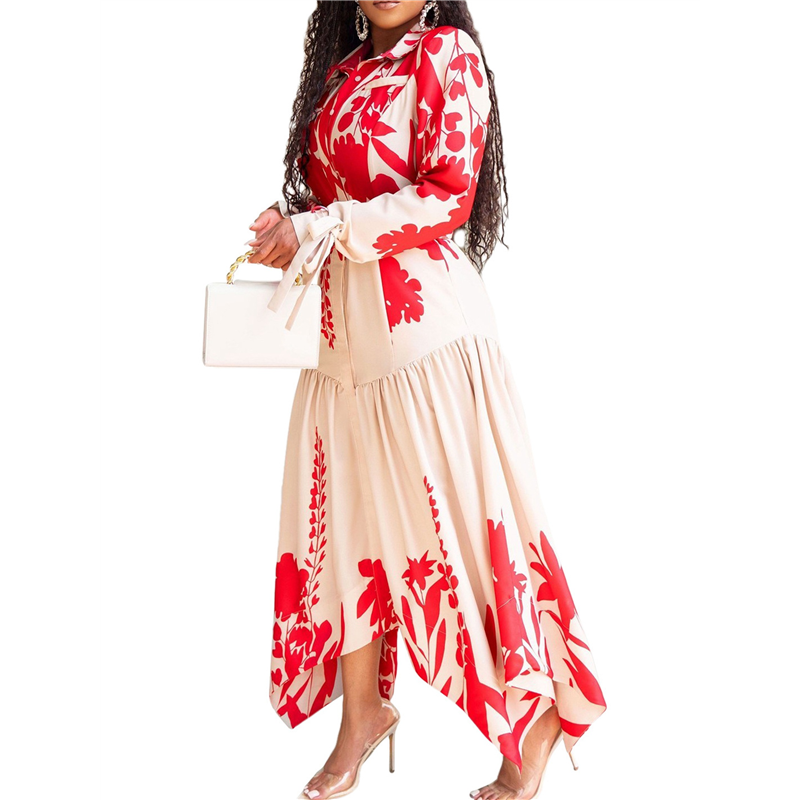 ABRT-Women's Autumn Floral Dre - Sundress Midi Floral avaliação e preço