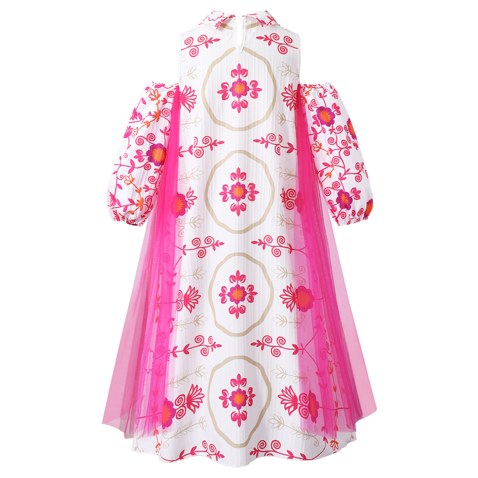 Girl Long Sleeve Mesh Patchwor - Summer Clothing Set For Girls avaliação e preço
