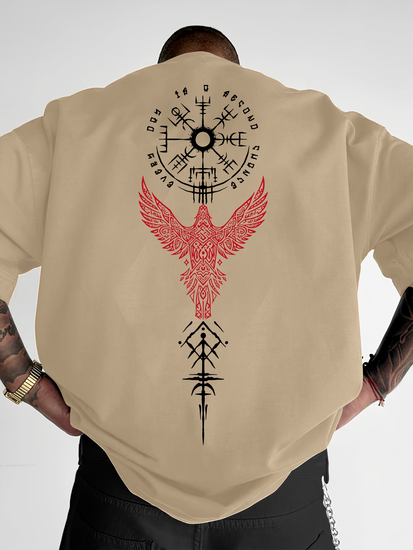 Norse Viking Raven and Rune Pr - Summer Viking Clothing avaliação e preço