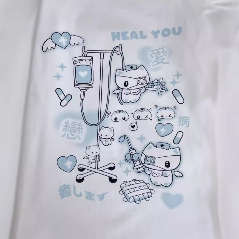 Anime Y2k Cartoon Kawaii Cat P - Summer Clothing In Japan avaliação e preço