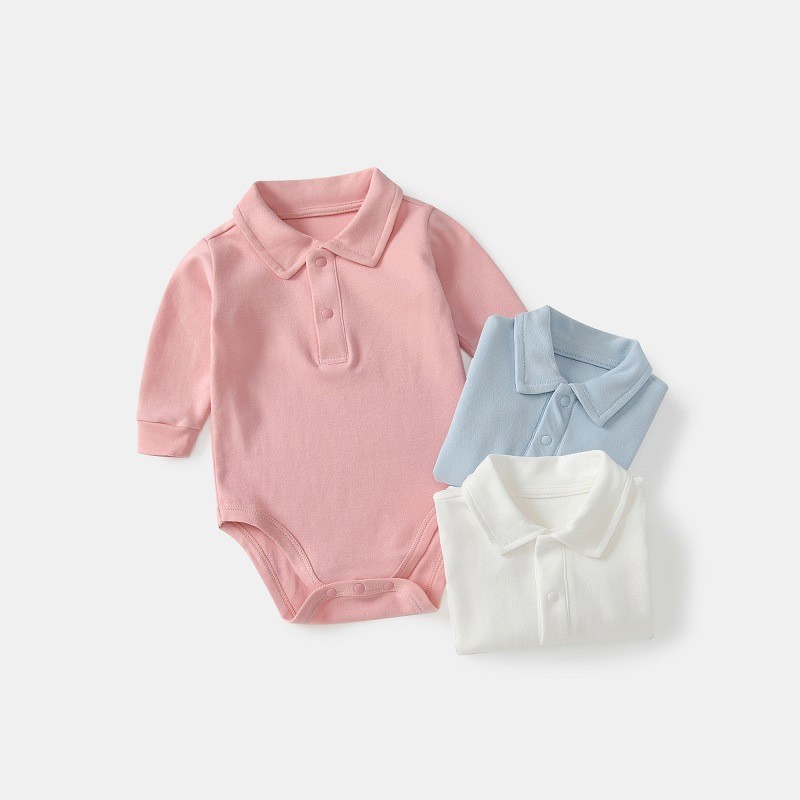 Baby Polo Collar Bodysuit 100% - Summer Clothing Newborn avaliação e preço