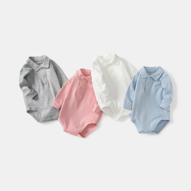 Baby Polo Collar Bodysuit 100% - Summer Clothing Newborn avaliação e preço