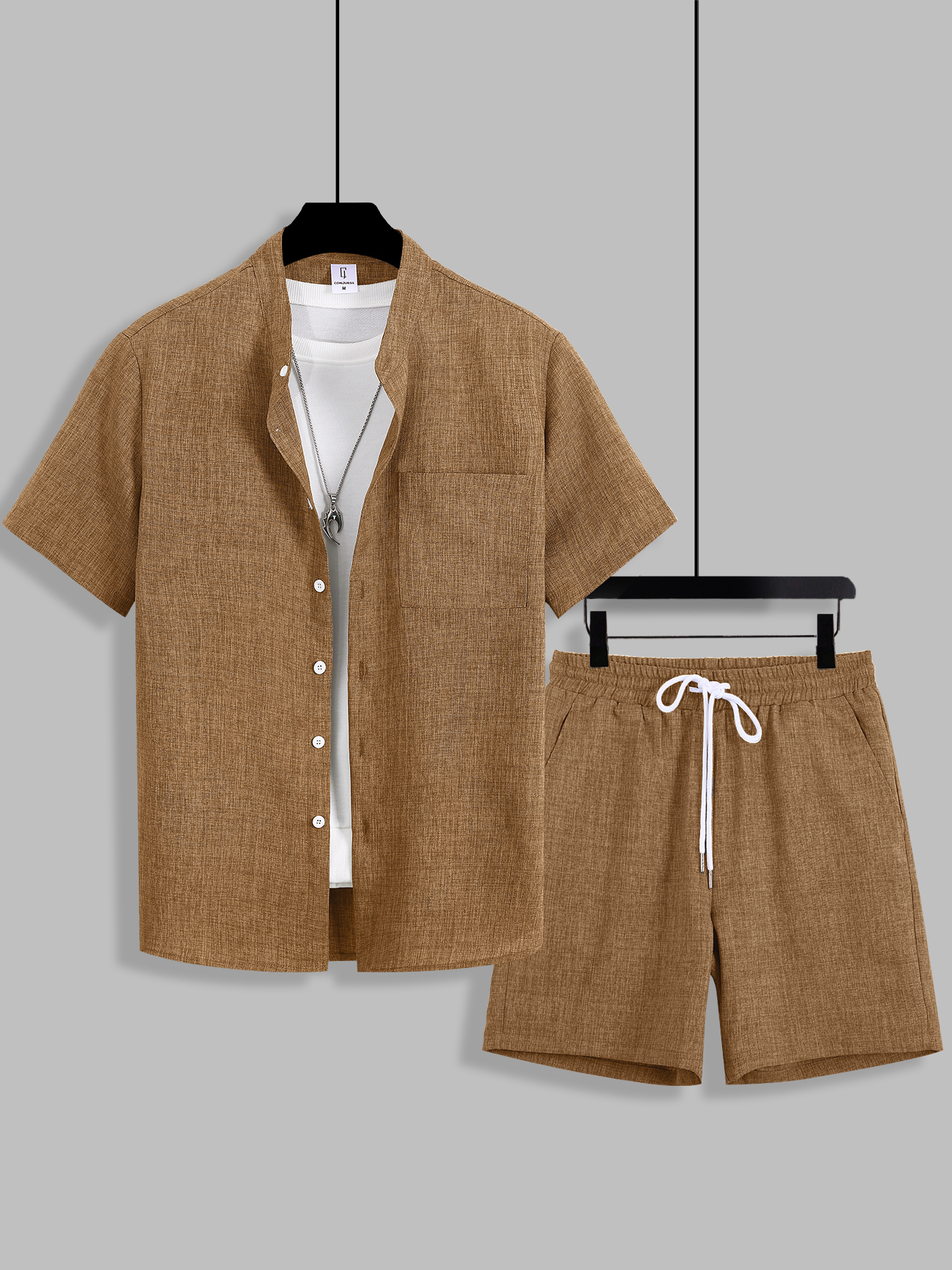 Summer Men's Cotton Linen Text - Summer Clothing Types avaliação e preço