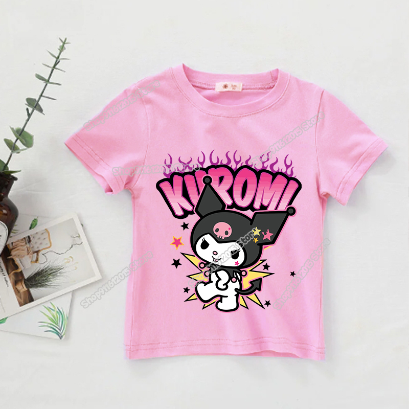 Cartoon Kuromi Melody Girl T-S - Summer Clothing Newborn avaliação e preço