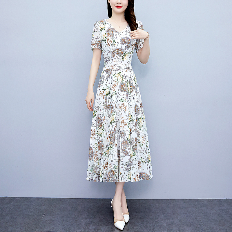 2025 Print Vintage Elagant Bod - Sundress Midi Floral avaliação e preço