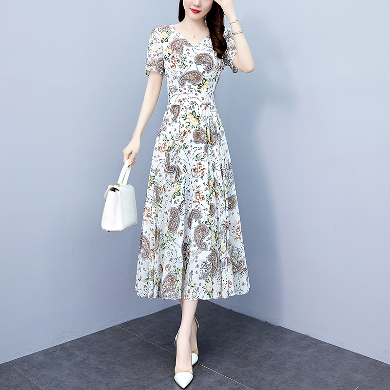 2025 Print Vintage Elagant Bod - Sundress Midi Floral avaliação e preço