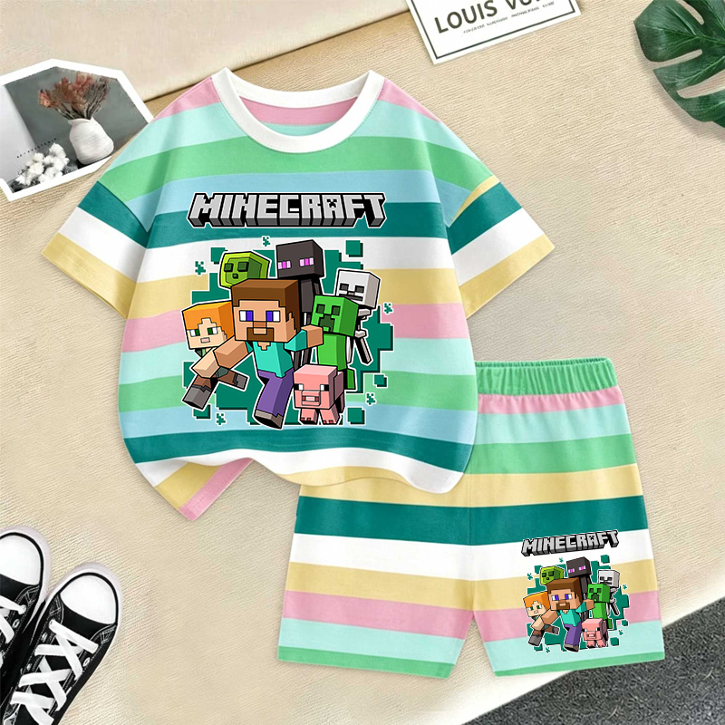 Minecrafted Girl boy Summer T  - Summer Clothing For Baby Boy avaliação e preço
