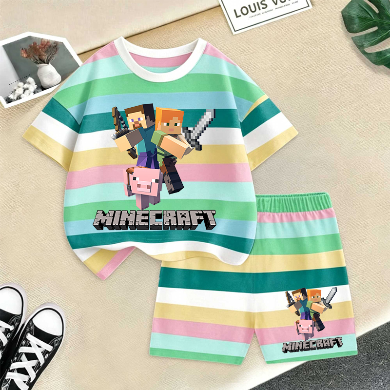Minecrafted Girl boy Summer T  - Summer Clothing For Baby Boy avaliação e preço