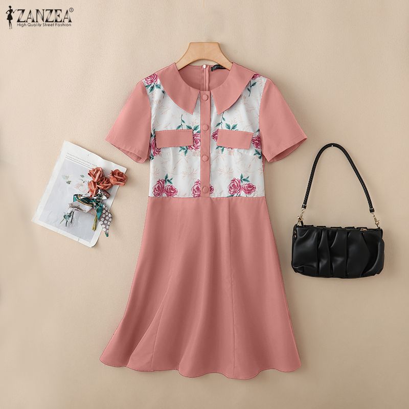 2026 ZANZEA Women Summer Sundr - Sundress Midi Floral avaliação e preço