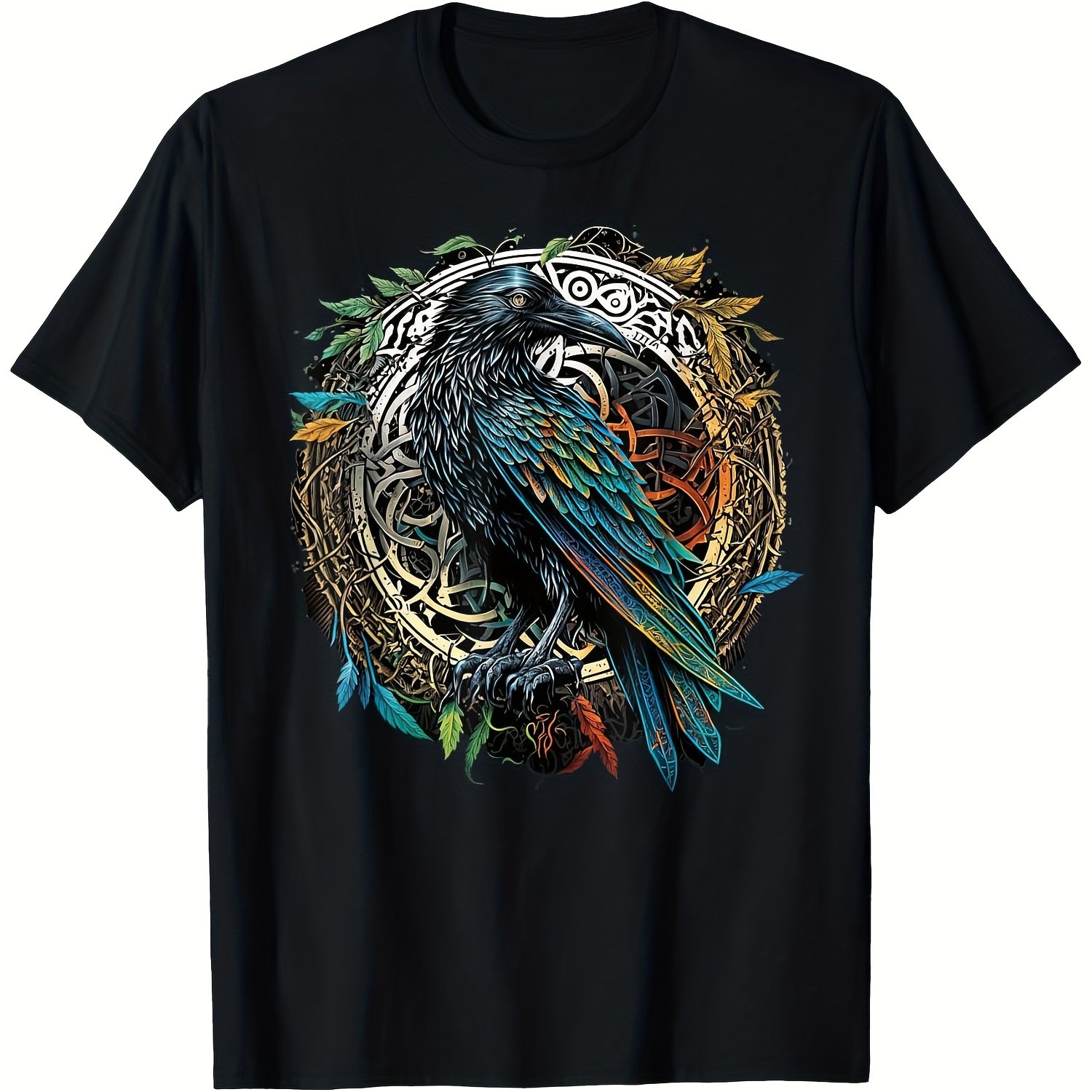 Women's Viking Raven Pattern T - Summer Viking Clothing avaliação e preço