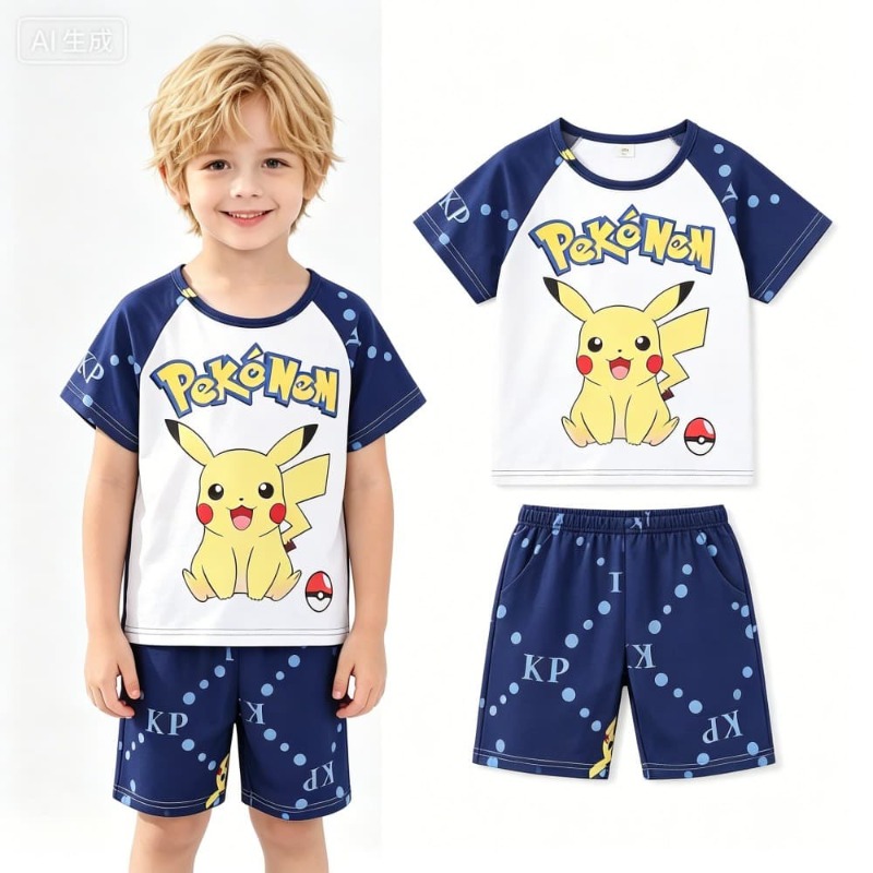 Matching Outfits Pokemon Pikac - Summer Clothing For Baby Boy avaliação e preço