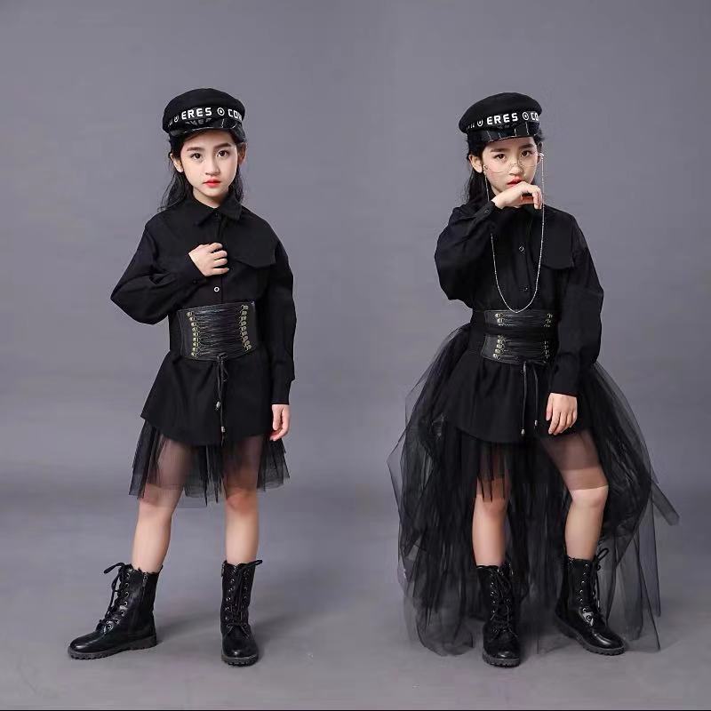 Children's Black Suit Girls Mo - Summer Clothing Set For Girls avaliação e preço