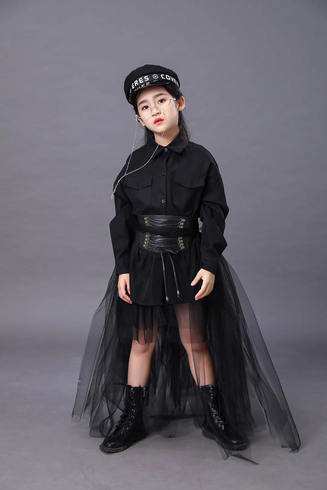 Children's Black Suit Girls Mo - Summer Clothing Set For Girls avaliação e preço
