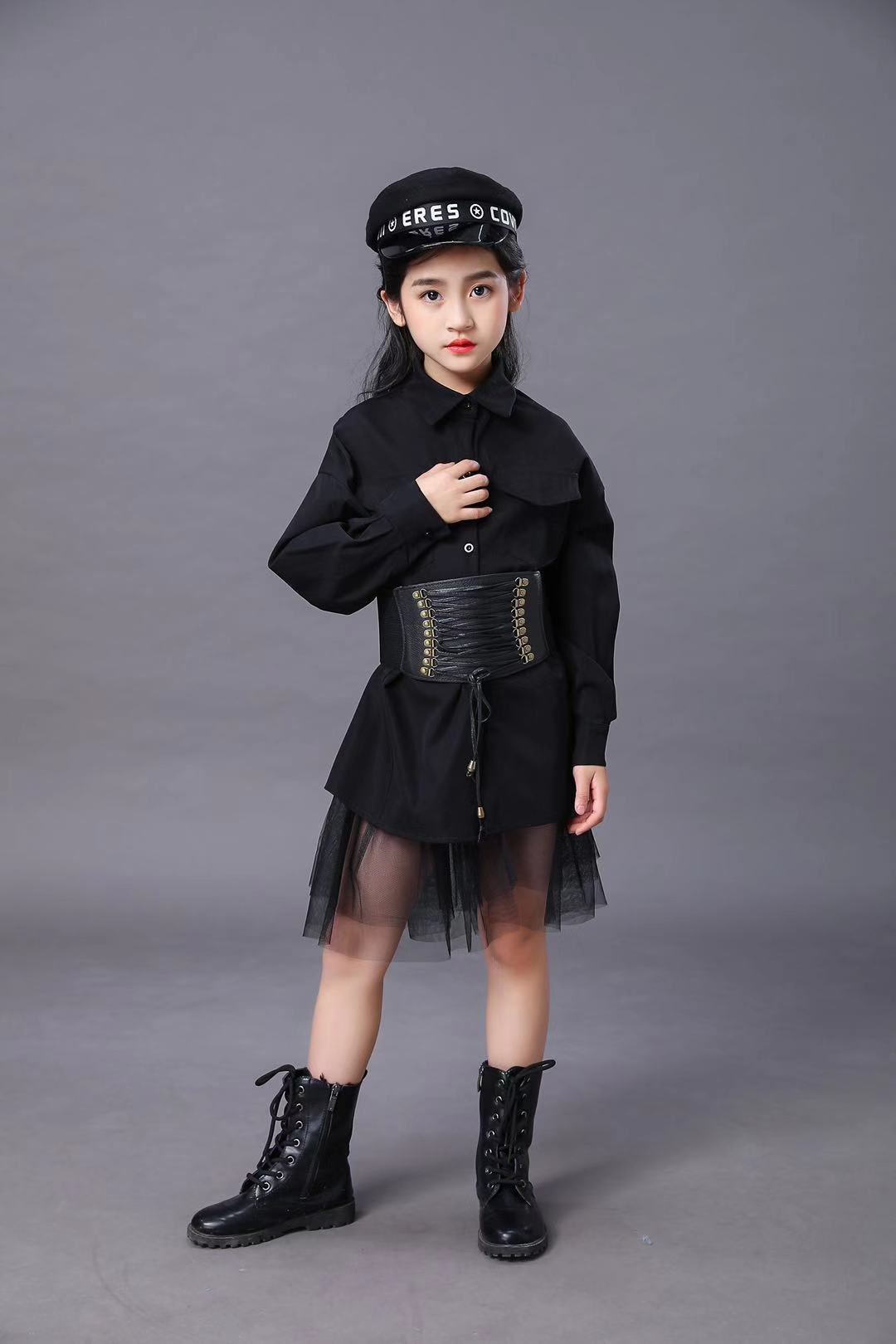 Children's Black Suit Girls Mo - Summer Clothing Set For Girls avaliação e preço