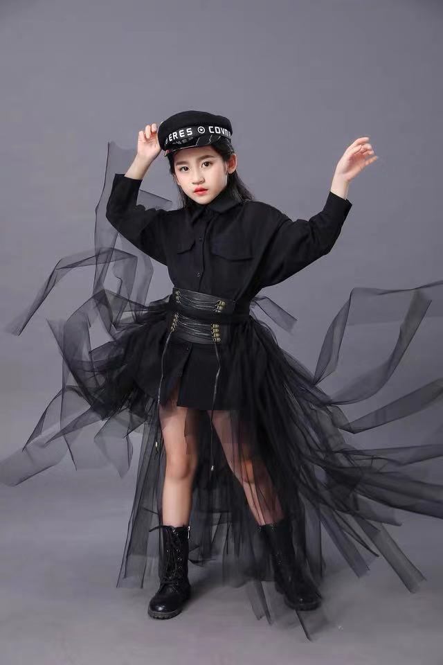 Children's Black Suit Girls Mo - Summer Clothing Set For Girls avaliação e preço