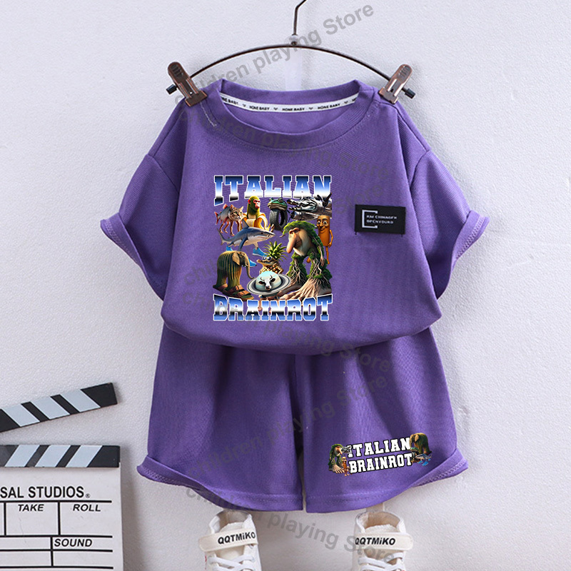 Italian Brainrot Children Hot  - Summer Clothing For Baby Boy avaliação e preço