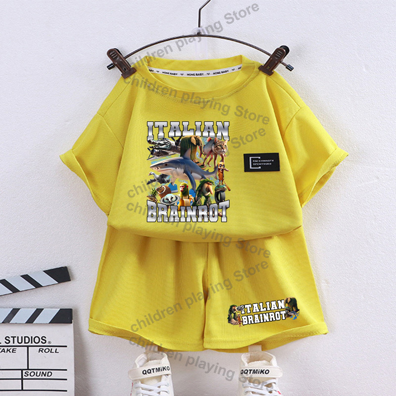 Italian Brainrot Children Hot  - Summer Clothing For Baby Boy avaliação e preço