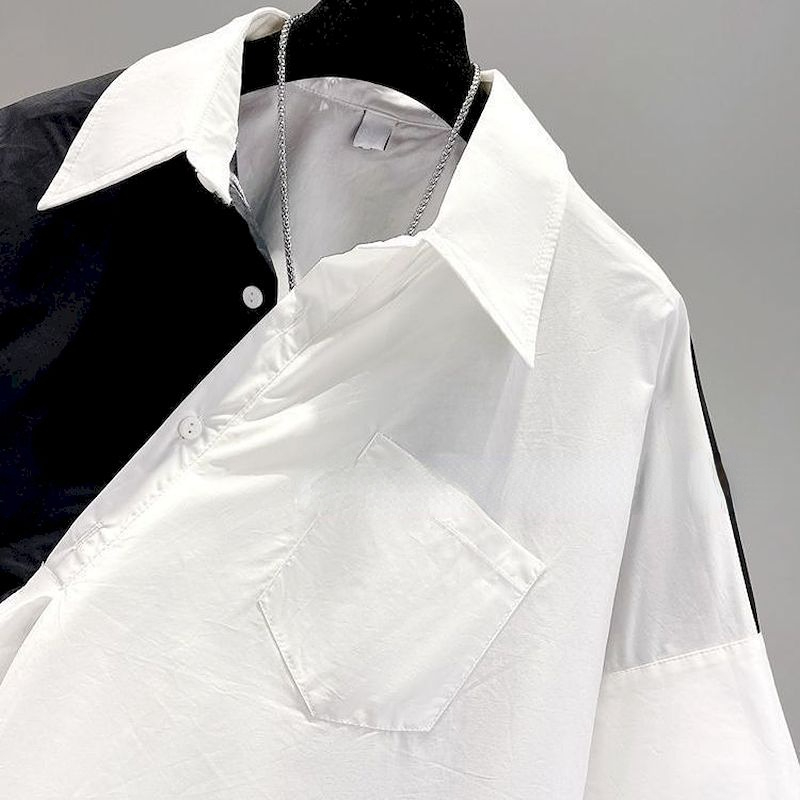 Oversized Shirts Women Patchwo - Summer Clothing Aesthetic avaliação e preço