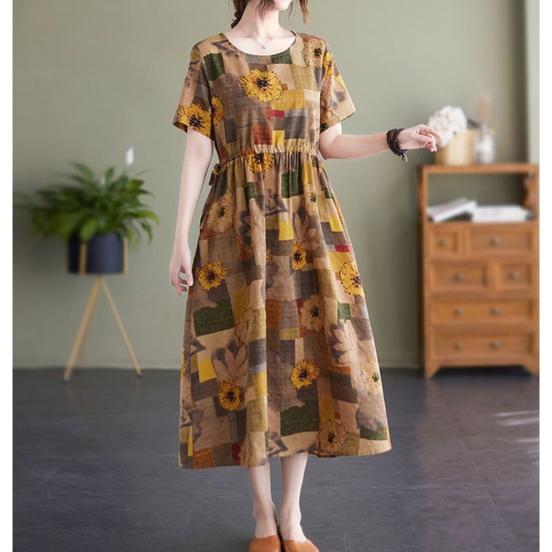 Womens Plus Size Vintage Flora - Sundress Midi Floral avaliação e preço