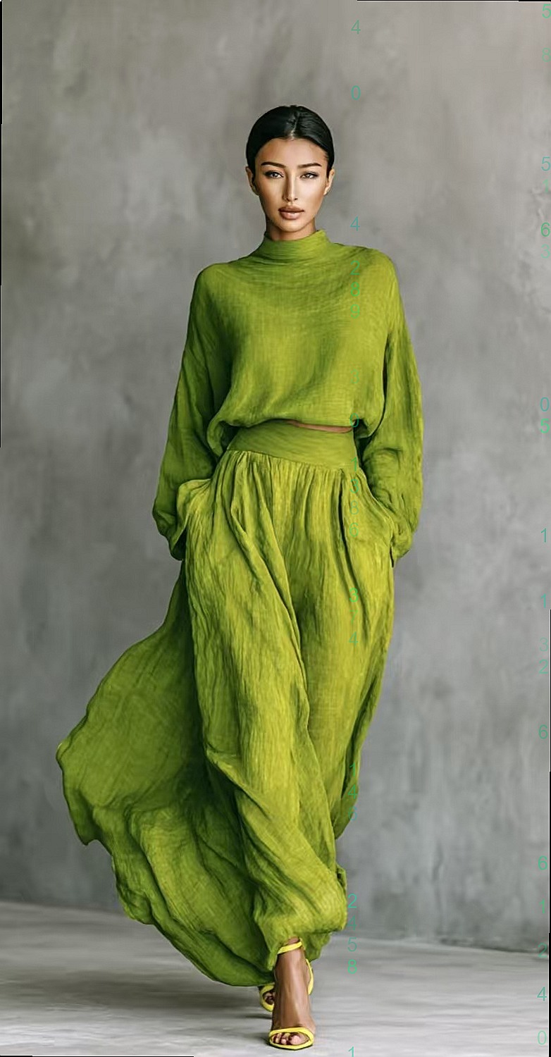 Elegant Long Sleeve Dress Set  - Summer Clothing For Older Women avaliação e preço
