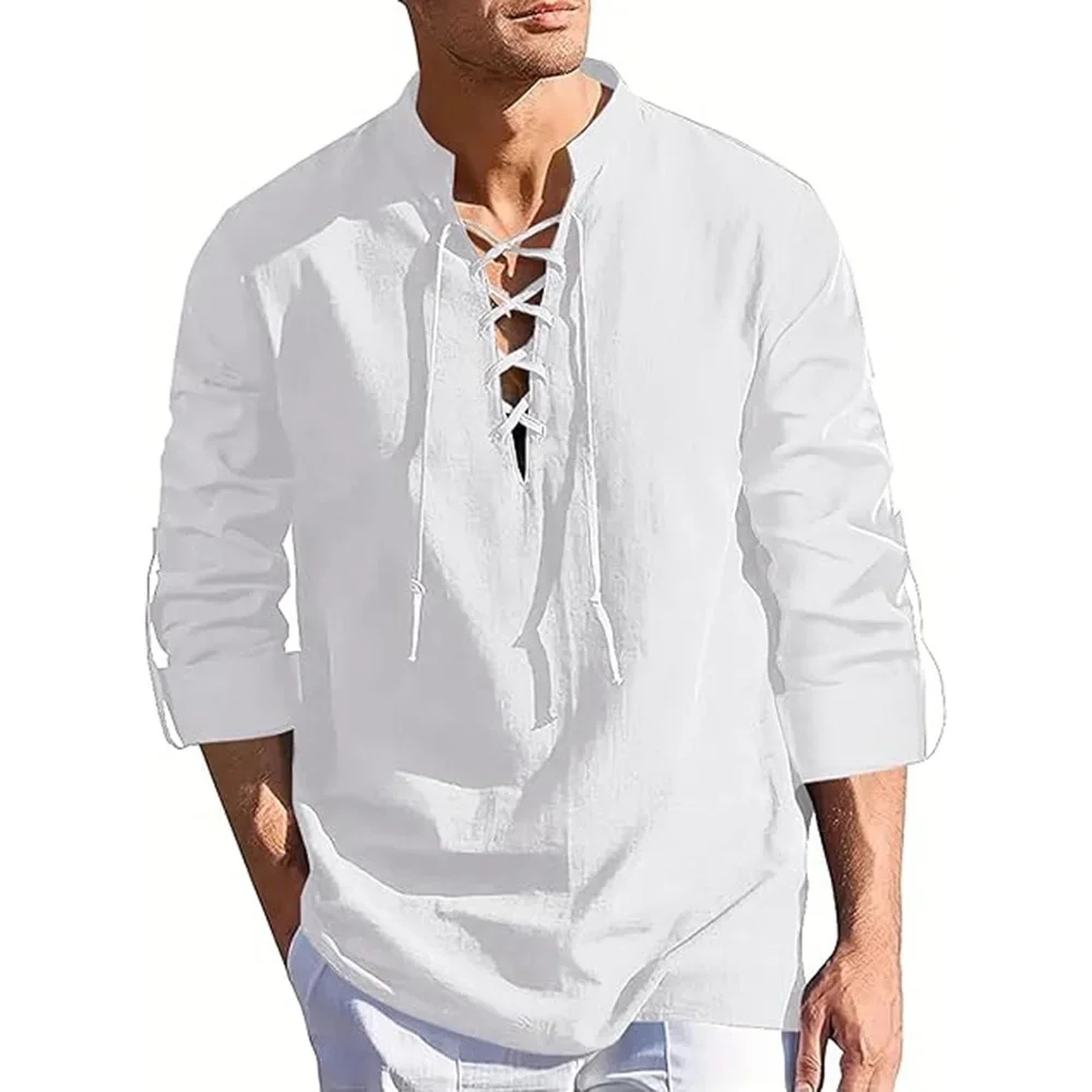 Men's Renaissance Shirt Pirate - Summer Viking Clothing avaliação e preço
