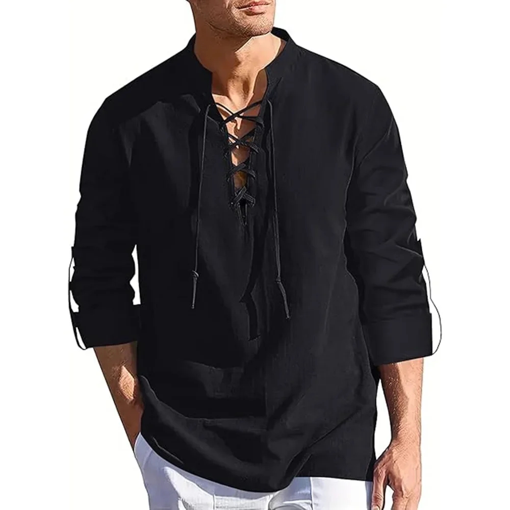 Men's Renaissance Shirt Pirate - Summer Viking Clothing avaliação e preço