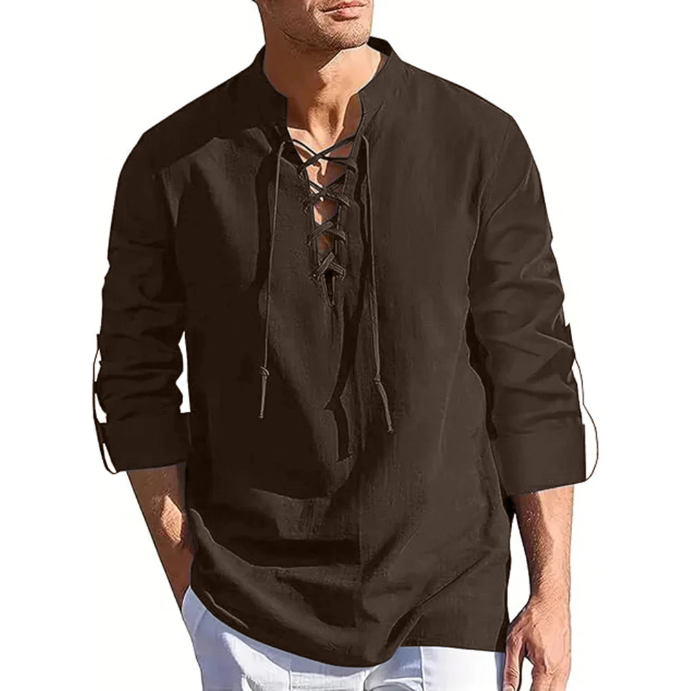 Men's Renaissance Shirt Pirate - Summer Viking Clothing avaliação e preço