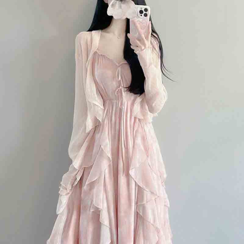 Spring Autumn New Sweet Girls  - Summer Clothing Aesthetic avaliação e preço