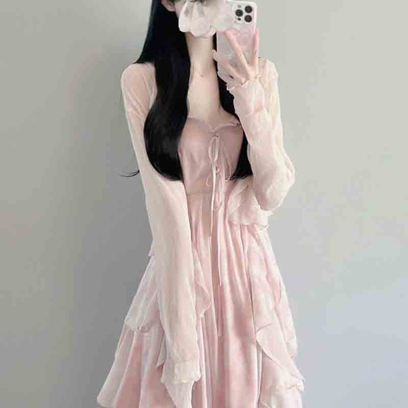 Spring Autumn New Sweet Girls  - Summer Clothing Aesthetic avaliação e preço