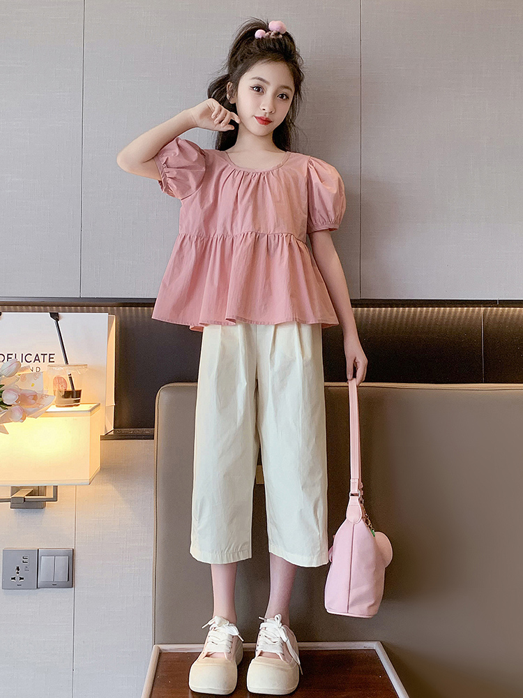 Girls Casual Summer Faionable  - Summer Clothing Set For Girls avaliação e preço