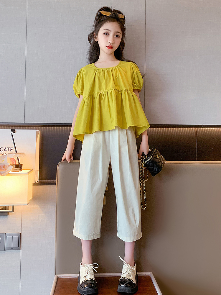 Girls Casual Summer Faionable  - Summer Clothing Set For Girls avaliação e preço
