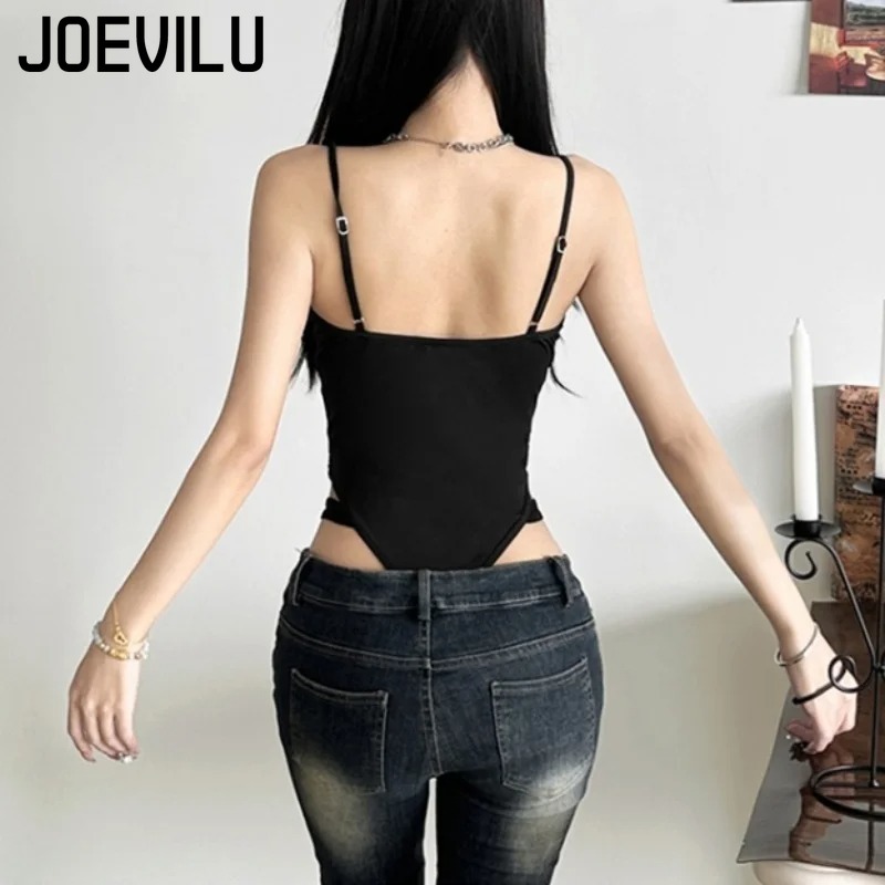 Y2K Black Bodysuit Women Hollo - Summer Clothing Aesthetic avaliação e preço