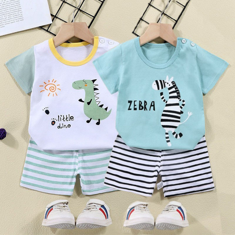 Cotton Tees+Shorts 2-piece Tra - Summer Clothing Newborn avaliação e preço