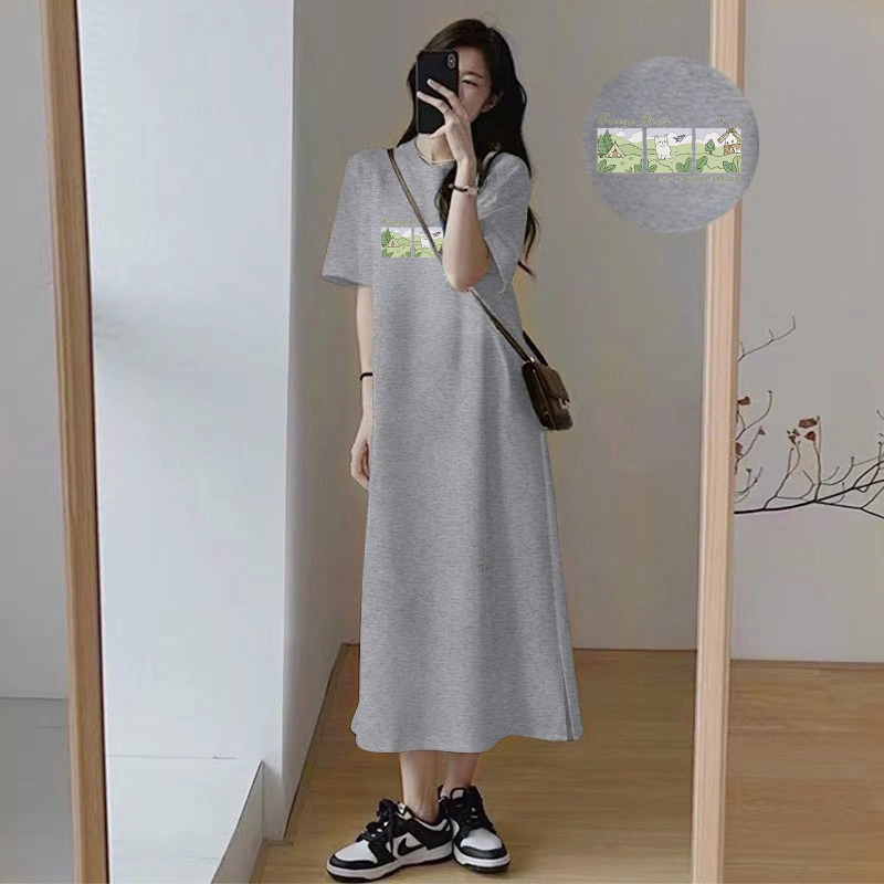 Plus Size Women T Shirt Dress  - Summer Clothing For Older Women avaliação e preço