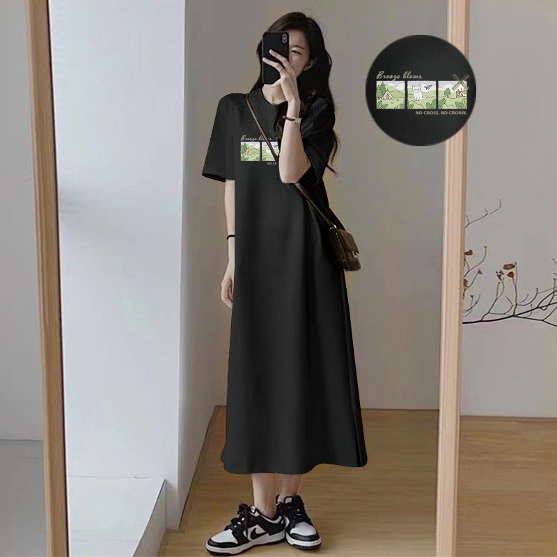 Plus Size Women T Shirt Dress  - Summer Clothing For Older Women avaliação e preço