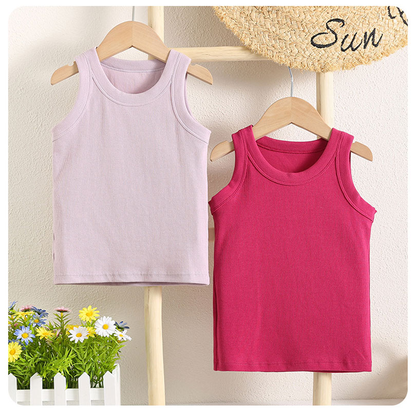 Kids Sleeveless T-shirts Candy - Summer Clothing Newborn avaliação e preço