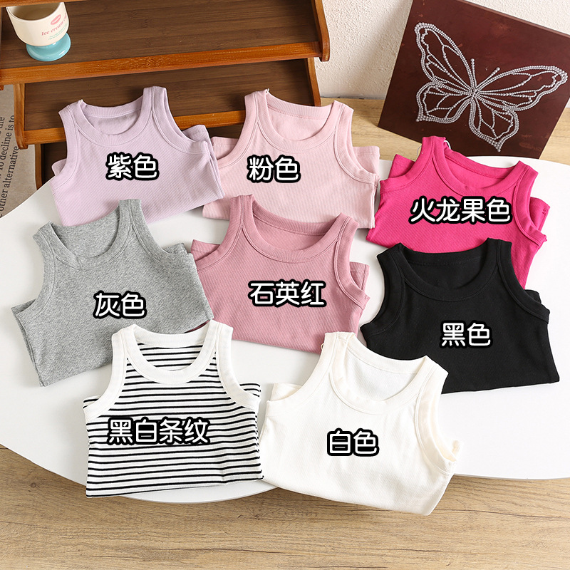 Kids Sleeveless T-shirts Candy - Summer Clothing Newborn avaliação e preço