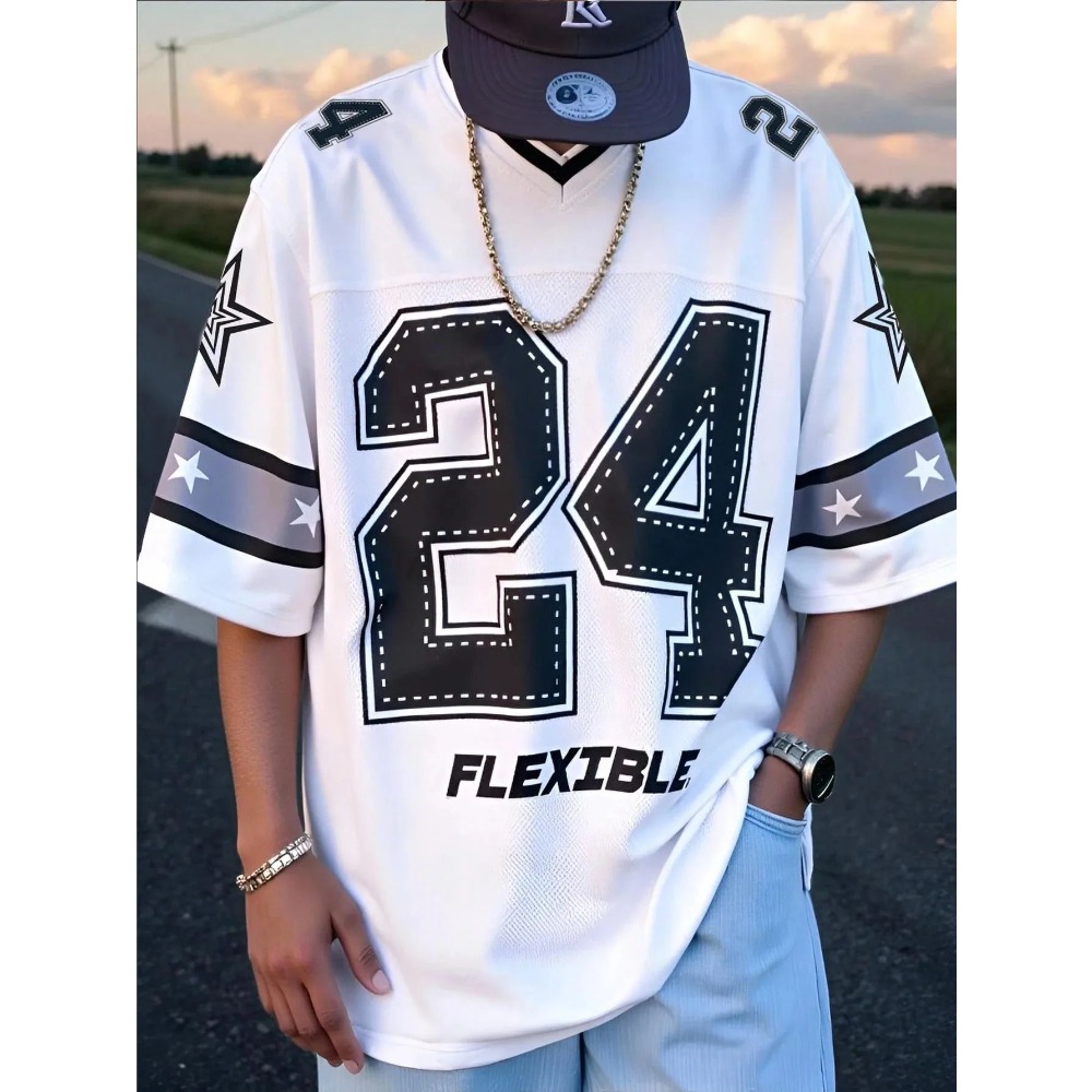 2026 Summer New Men's V-Neck T - Summer Clothing Types avaliação e preço