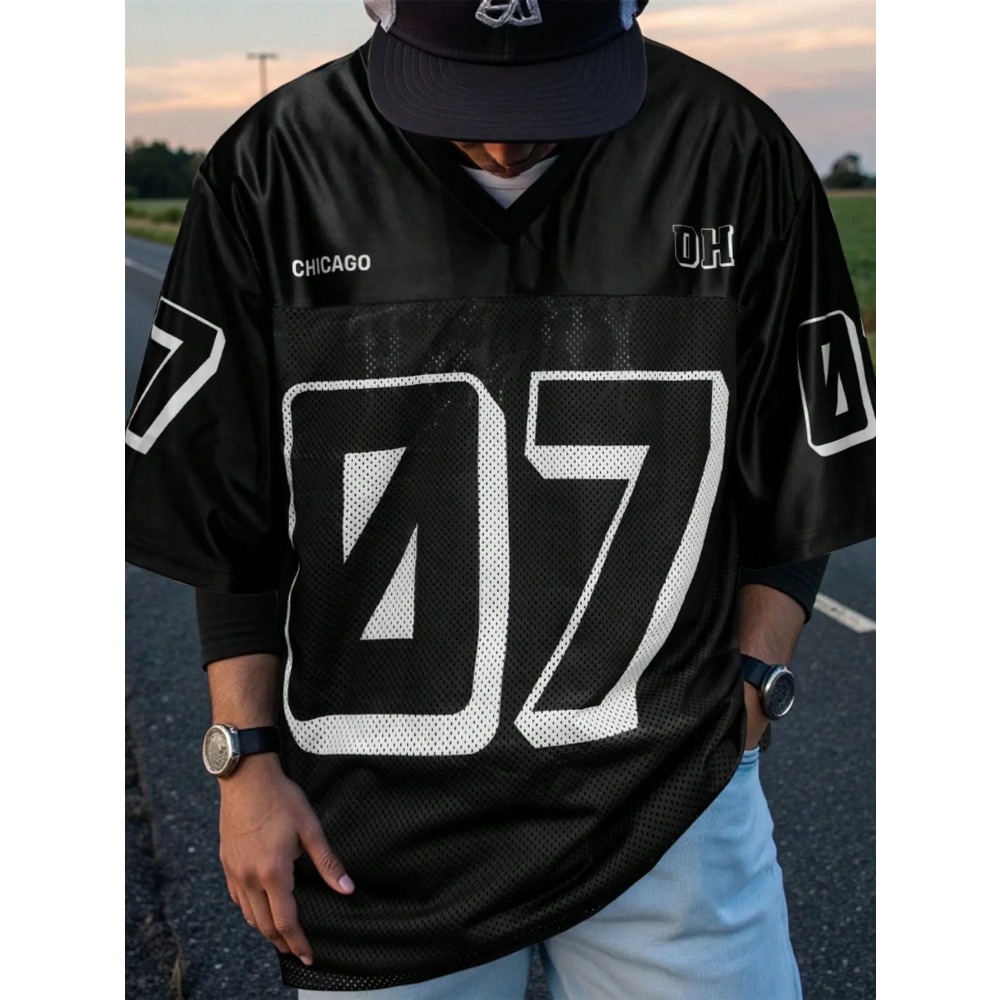 2026 Summer New Men's V-Neck T - Summer Clothing Types avaliação e preço