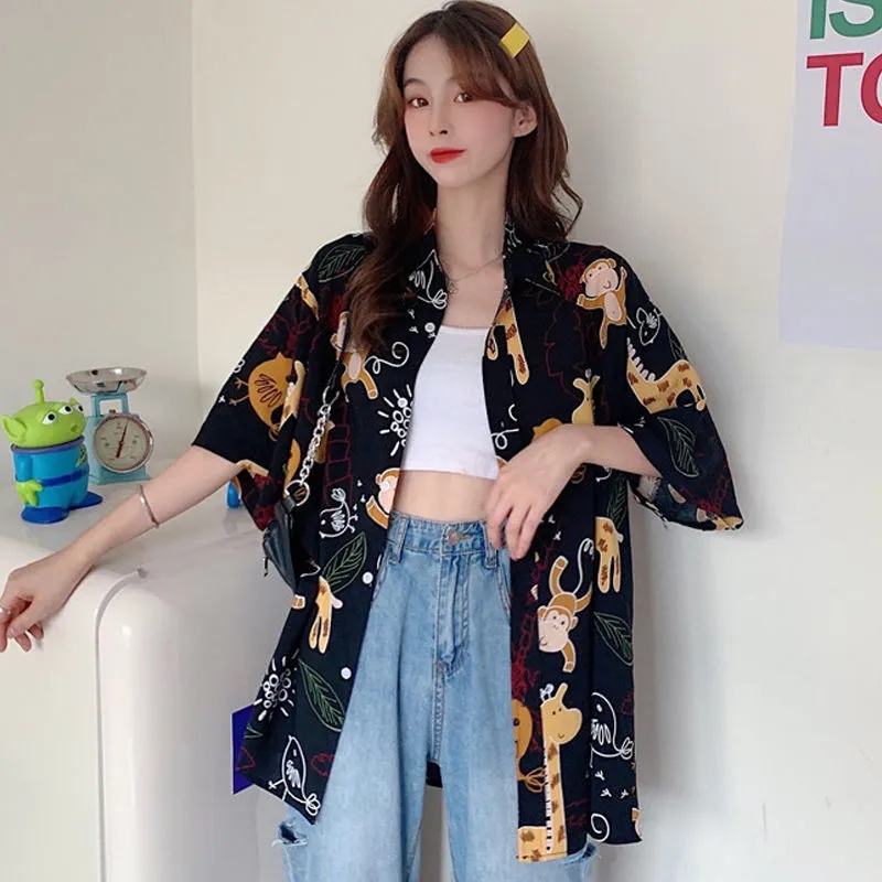 Print Shirts Summer Women's T- - Summer Clothing Aesthetic avaliação e preço