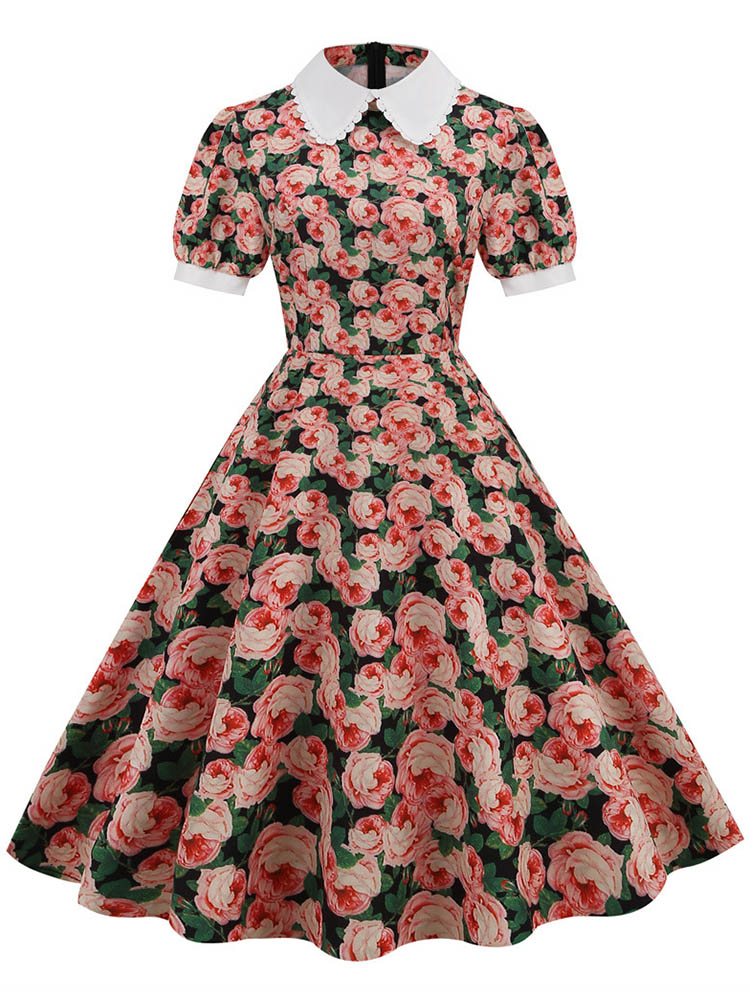 S~3XL  Women Midi Dress Floral - Sundress Midi Floral avaliação e preço
