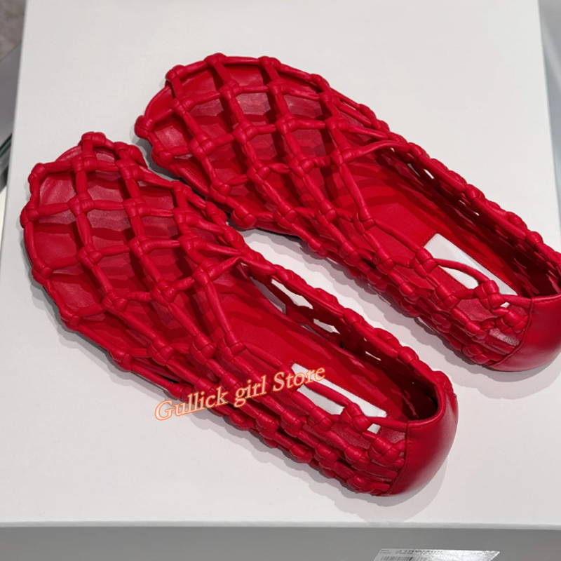 French Woven Mesh Hollow flat  - Summer Clothing Sale avaliação e preço