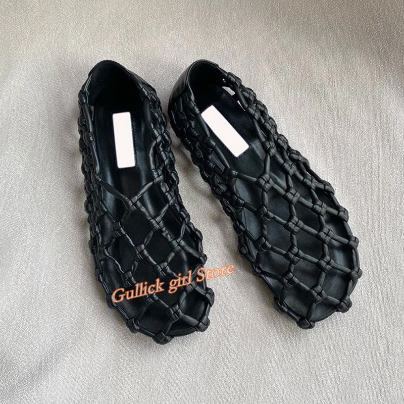 French Woven Mesh Hollow flat  - Summer Clothing Sale avaliação e preço